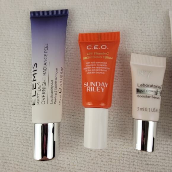 Skincare sample lot of 9 pieces Elemis Mamonde Sunday Riley Peter Thomas Roth - Picture 2 of 7